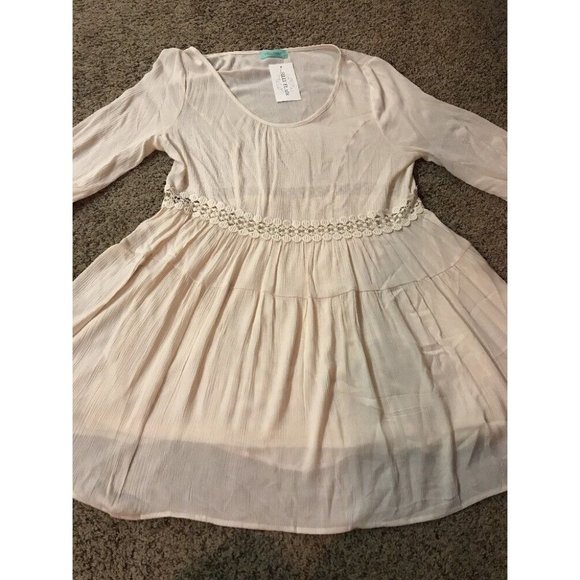 Filly Flair Dress Womens L New Ivory Partially Lined - Picture 6 of 11